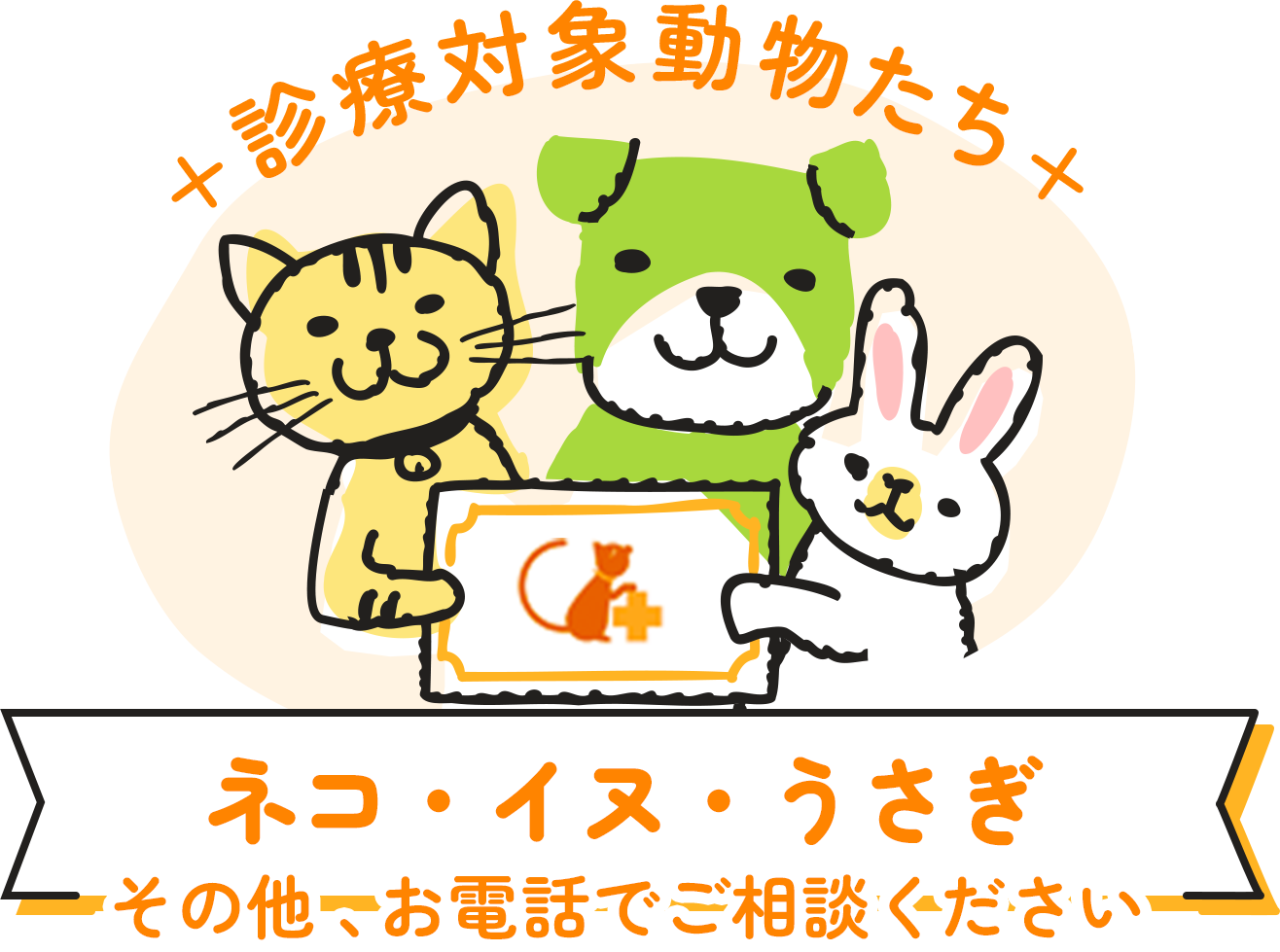 診療対象動物 ネコ・イヌ・うさぎ